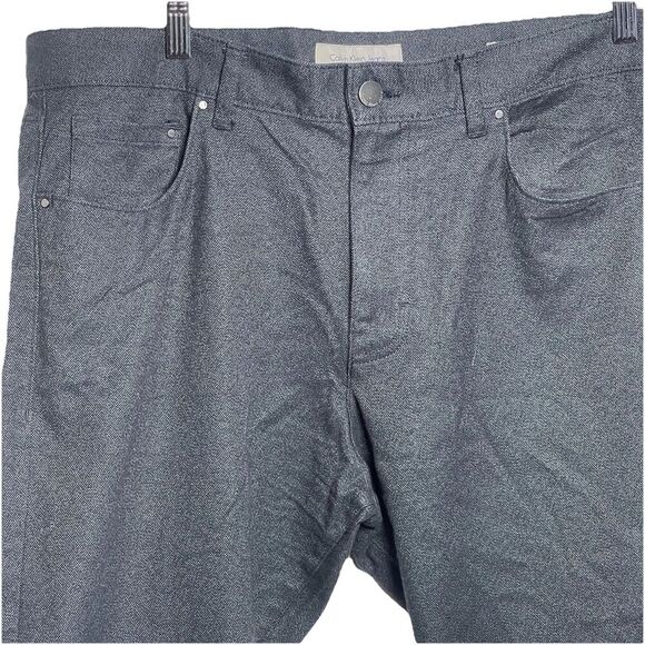 Calvin Klein Jeans Men's Straight Leg Dark Gray Denim Pants Size 36x34 Classic F - Picture 7 of 15